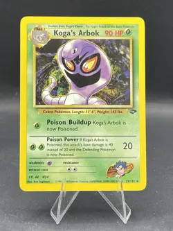 Koga's Arbok 25/132 Gym Challenge Regular First Edition Pokemon Card - Image 1