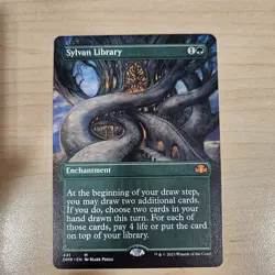 Sylvan Library (Borderless) Dominaria Remastered Regular - Image 1