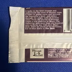 1994 Magic: The Gathering “THE DARK” Factory Sealed Booster Pack *Ships Free* 742818065047 - Image 3