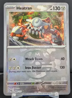 Pokemon Heatran #068/131 English PRE Prismatic Evolutions Master Ball Holo - Image 1