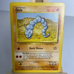 Onix 56/102 Base Set Unlimited Common Pokemon Heavy Play+ - Image 1