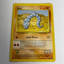 Onix 56/102 Base Set Unlimited Common Pokemon Heavy Play+ - Image 3