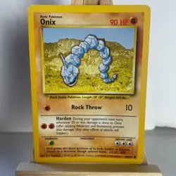 Onix 56/102 Base Set Unlimited Common Pokemon Moderate Play+ - Image 1