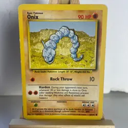 Onix 56/102 Base Set Unlimited Common Pokemon Moderate Play+ - Image 1