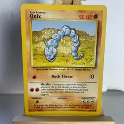 Onix 56/102 Base Set Unlimited Common Pokemon Moderate Play+ - Image 1