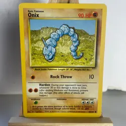 Onix 56/102 Base Set Unlimited Common Pokemon Moderate Play+ - Image 1