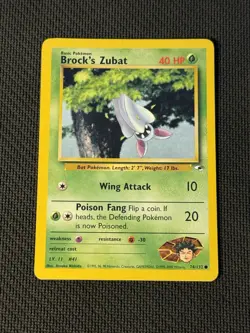 Brock's Zubat 74/132 - Pokemon Gym Heroes - Image 1