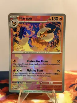Pokemon TCG Flareon Poke Ball Reverse Holo 013/131 Prismatic Evolutions - Image 1