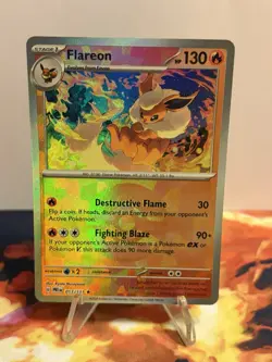Pokemon TCG Flareon Poke Ball Reverse Holo 013/131 Prismatic Evolutions - Image 2