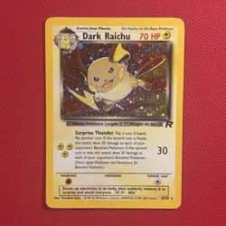 Pokemon Vintage Holo Secret-rare Dark Raichu 83/82 Team Rocket Wotc 2000 - Image 1