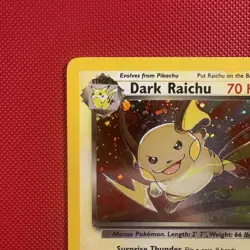 Pokemon Vintage Holo Secret-rare Dark Raichu 83/82 Team Rocket Wotc 2000 - Image 2