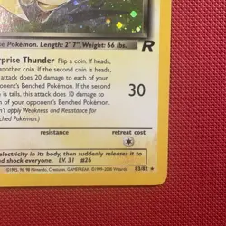 Pokemon Vintage Holo Secret-rare Dark Raichu 83/82 Team Rocket Wotc 2000 - Image 4