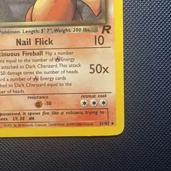 Pokemon Vintage Non-Holo Rare Dark Charizard 21/82 Team Rocket WotC 2000 - Image 4
