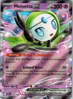 Meloetta ex 044/086 SV: Black Bolt Holo Pokemon TCG NM - Image 1