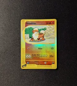 Pokemon SKYRIDGE - #62/144 Growlithe - Reverse Holo - ENG - Lightly Played+ - Image 3