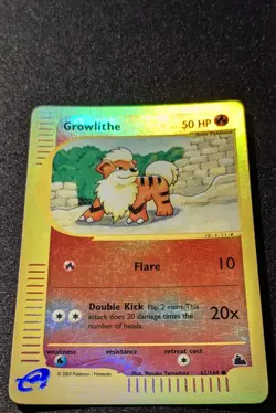 Pokemon SKYRIDGE - #62/144 Growlithe - Reverse Holo - ENG - Lightly Played+ - Image 4
