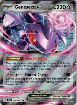 Genesect ex 067/086 SV: Black Bolt Holo Pokemon TCG NM - Image 1