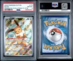 2025 POKEMON SVP EN-SV BLACK STAR PROMO #173 EEVEE PRISMATIC EVO PC ETB PSA 8 - Image 3