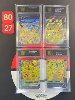 Pokemon TCG S-Chinese Pikachu V-UNION S-P 109-112 Grade10 80 - Image 1