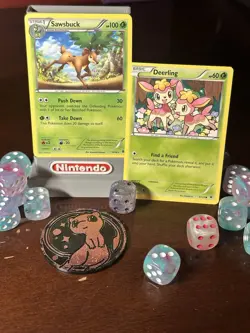 Pokemon TCG Sawsbuck 16/98 And Deerling 8/124 - Image 1