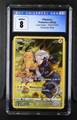 Pokemon 2022 Lost Origin Pikachu #TG05/TG30 CGC 9 - Image 1