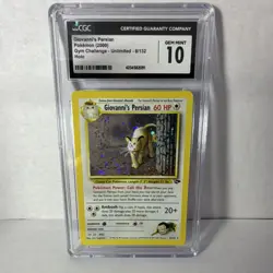 Giovanni's Persian Holo Rare 8/132 Gym Challenge Unlimited CGC 10 Pokemon TCG - Image 1