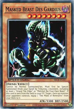 YuGiOh Speed Duel: Battle City Box Masked Beast Des Gardius SBCB-EN107 - Image 1