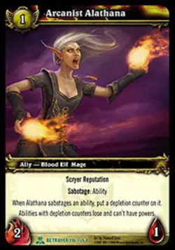 Light Play WoW TCG Arcanist Alathana Servants of the Betrayer World of Warcraft - Image 1