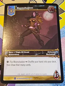 Moonshadow World of Warcraft TCG Heroes Azeroth Oversized Card #6 - Image 2