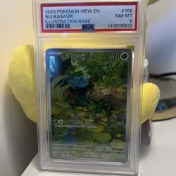 Pokemon TCG Bulbasaur 166/165 Scarlet Violet 151 Illustration Rare English, PSA8 - Image 1