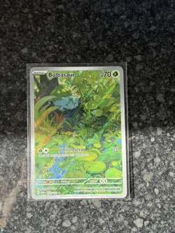 Pokemon TCG Bulbasaur Scarlet Violet 151 Illustration Rare Card 166/165 - Image 1