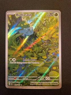 Pokemon TCG Bulbasaur Holo Card 166/165 SV Scarlet & Violet 151 English Edition - Image 1