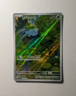 Pokemon TCG Bulbasaur 166/165 Scarlet And Violet 151 Illustration Rare - Image 1