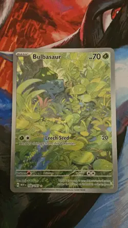 Pokemon TCG Bulbasaur Scarlet Violet 151 Illustration Rare English Card 166/165 - Image 2
