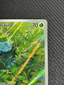 Bulbasaur 166/165 Illustration Rare Scarlet&Violet 151-Pokemon TCG-NM Condition - Image 3