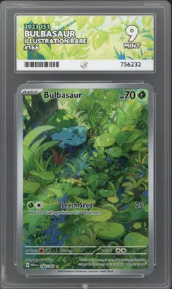 Pokemon TCG Bulbasaur 166/165 Scarlet Violet 151 Illustration Rare Ace 9 Mint - Image 1