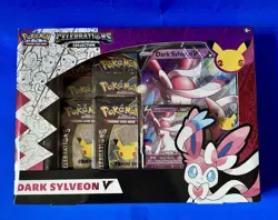 Pokemon TCG Celebrations 25th Anniversary Dark Sylveon V Collection Box Sealed - Image 1