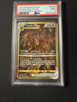 Giratina VSTAR GG69/GG70 Crown Zenith GOLD Pokemon Card SWSH TCG PSA 9 - Image 1