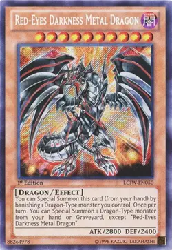 Red-Eyes Darkness Metal Dragon Yu-Gi-Oh! LCJW-EN050 1st Secret Rare - Image 1