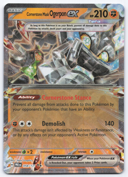 Cornerstone Mask Ogerpon ex Holofoil Double Rare Prize Pack Series Cards 112/167 - Image 1