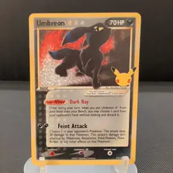 Umbreon Gold Star 17/17 Celebrations: Classic Collection Pokemon Card NM/MT - Image 1