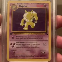 Pokemon TCG Hypno Fossil Card 23/62 1st Edition PSA 8 - Image 2