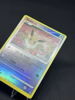 Pokemon Eevee TCG Stamped Reverse Holo Card 62/100 Platinum - Image 2