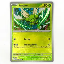001/162 SCYTHER REVERSE HOLO TEMPORAL FORCES POKEMON CARD - Image 1