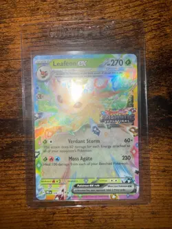 Pokemon TCG Leafeon EX 006/131 STAMPED PROMO Card Prismatic Evolutions NM+ - Image 1