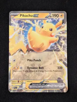 Pikachu ex 063/193 Paldea Evolved Double Rare Pokemon Card - Image 1