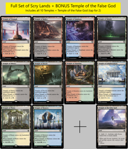 Set of All 10 Scry Lands + Bonus Temple - MTG Commander EDH Staple - Dual Land - Image 1