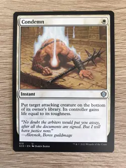 Condemn MTG Magic the Gathering Card NM Near Mint Starter Commander SCD - Image 1