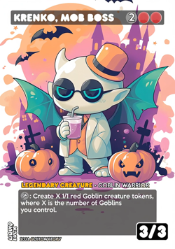 Krenko, Mob Boss X MTG Custom Altered Art | Full 100 Card EDH Deck w/ Tokens - Image 2