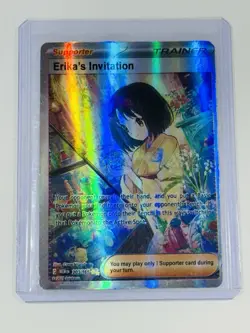 Pokemon Card TCG Scarlet & Violet Trainer Supporter Erika's Invitation 203/165 - Image 1